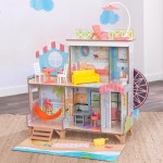 Casuta Distractiva de la Plaje - Fun Beach House cu Roata Ferris Wheel Dollhouse - Casa din lemn pentru papusi de la KidKraft
